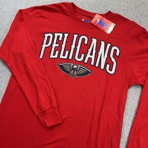 NWT NBA New Orleans Pelicans Mens Medium M Red Long Sleeve Shirt BRAND NEW